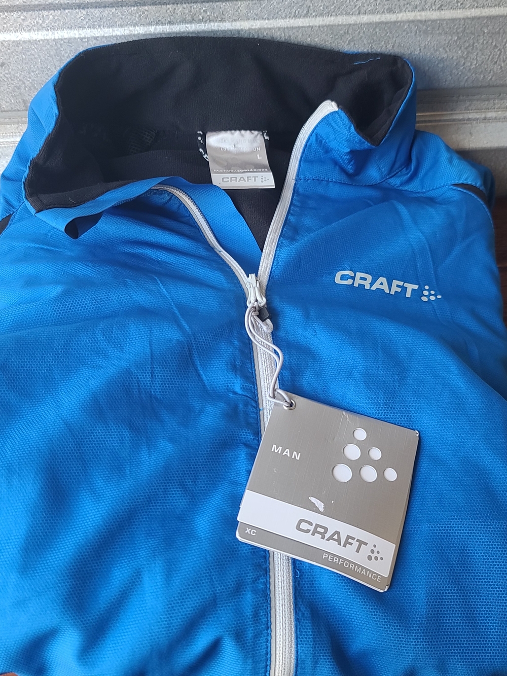 Craft Men’s Large Blue Lightweight Performance Running Jacket